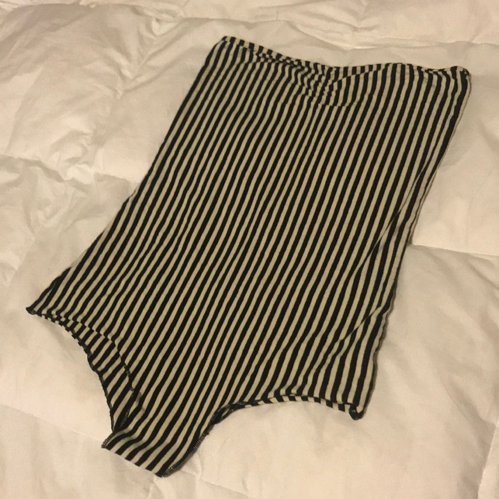 American apparel striped tube top body suit - Picture 1 of 4